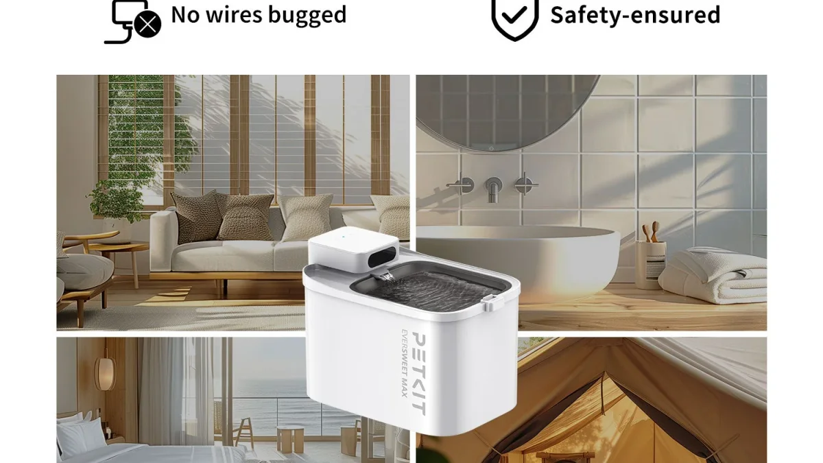 PETKIT EVERSWEET MAX Fuente para Gatos Sin Cable 3L, con sensor de movimiento y control por app (modelo P4115)
