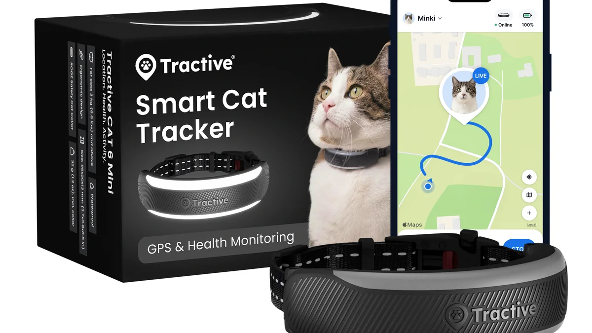 Tractive CAT Mini — GPS Tracker for Cats (2025 Edition, Midnight Blue) foto 3